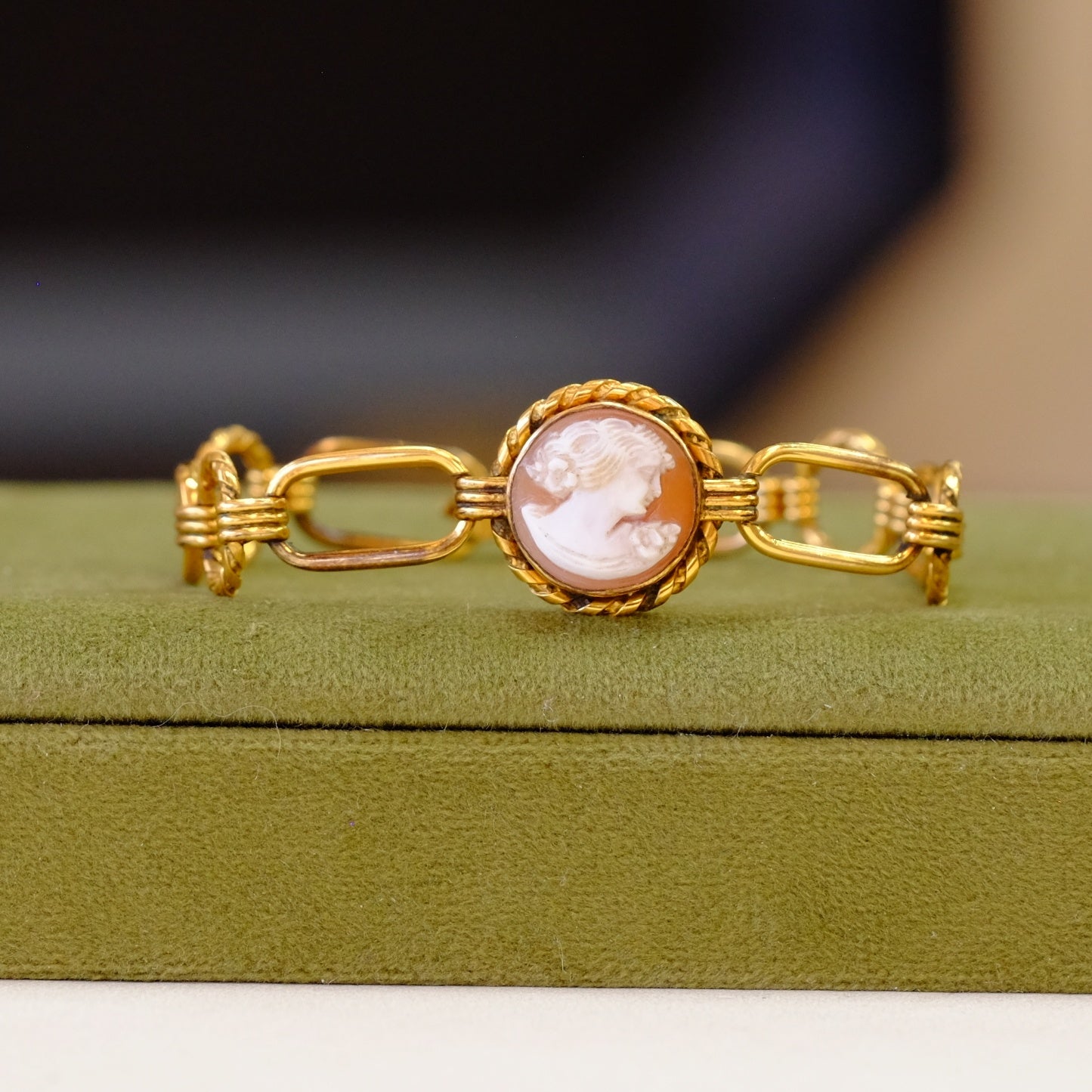 Victorian Gold Filled Cameo Bracelet