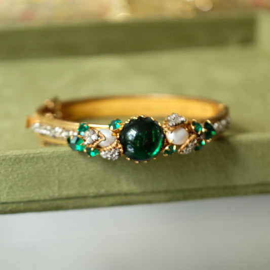 DeMario Victorian Revival Cuff Bracelet 1960s