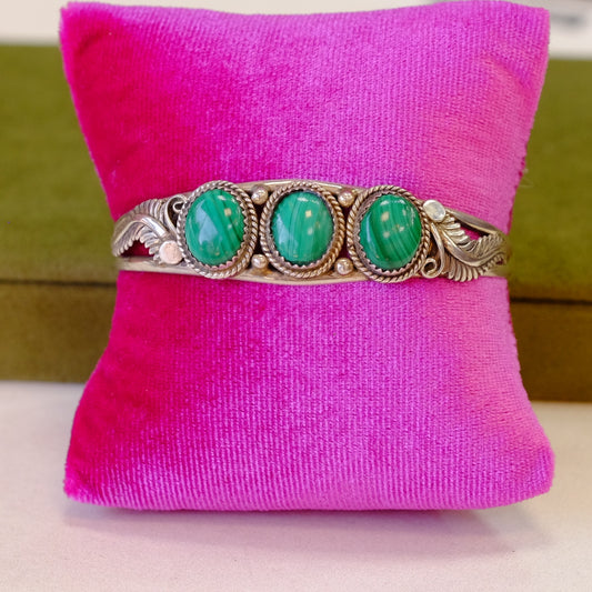 Vintage Native American Malachite Cuff
