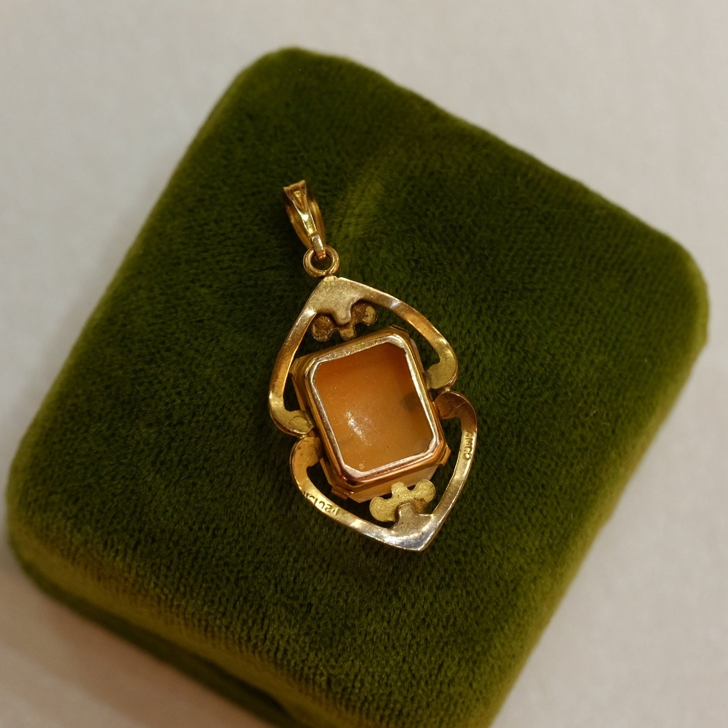 Victorian Gold Filled Cameo Pendant