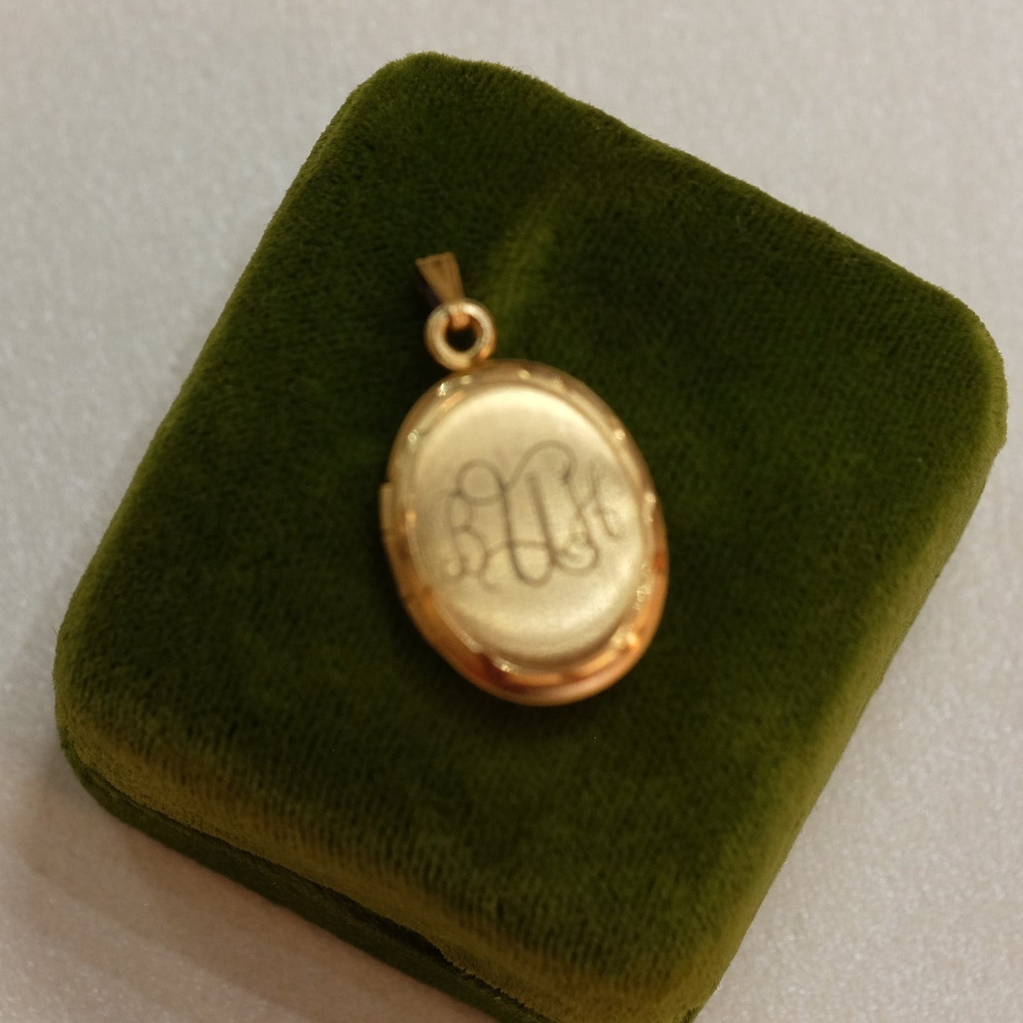 Victorian Gold Filled Oval Locket with Initials