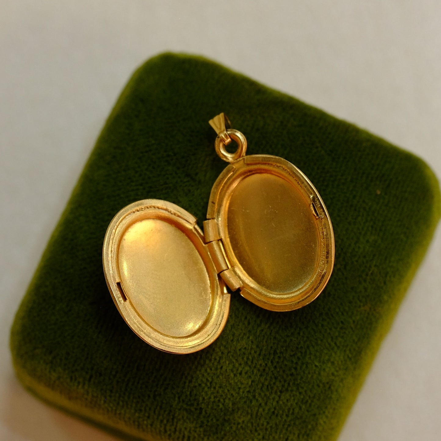 Victorian Gold Filled Oval Locket with Initials