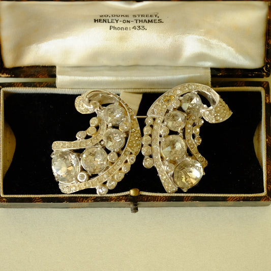 Coro Duette Vintage Dress Clips Brooch 1940s