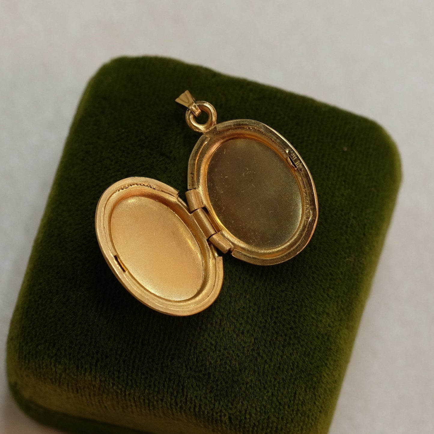 Victorian Gold Filled Oval Locket with Initials