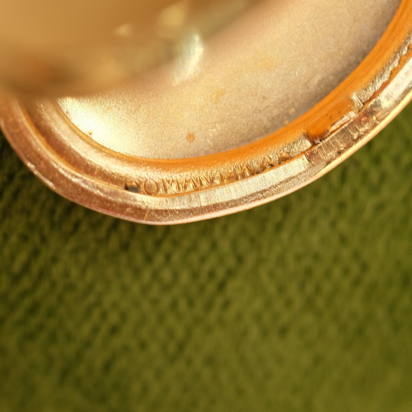 Victorian Gold Filled Oval Locket with Initials