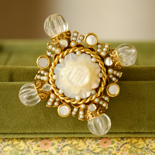 Jose Barrera Maltese Cross Pin 1980s