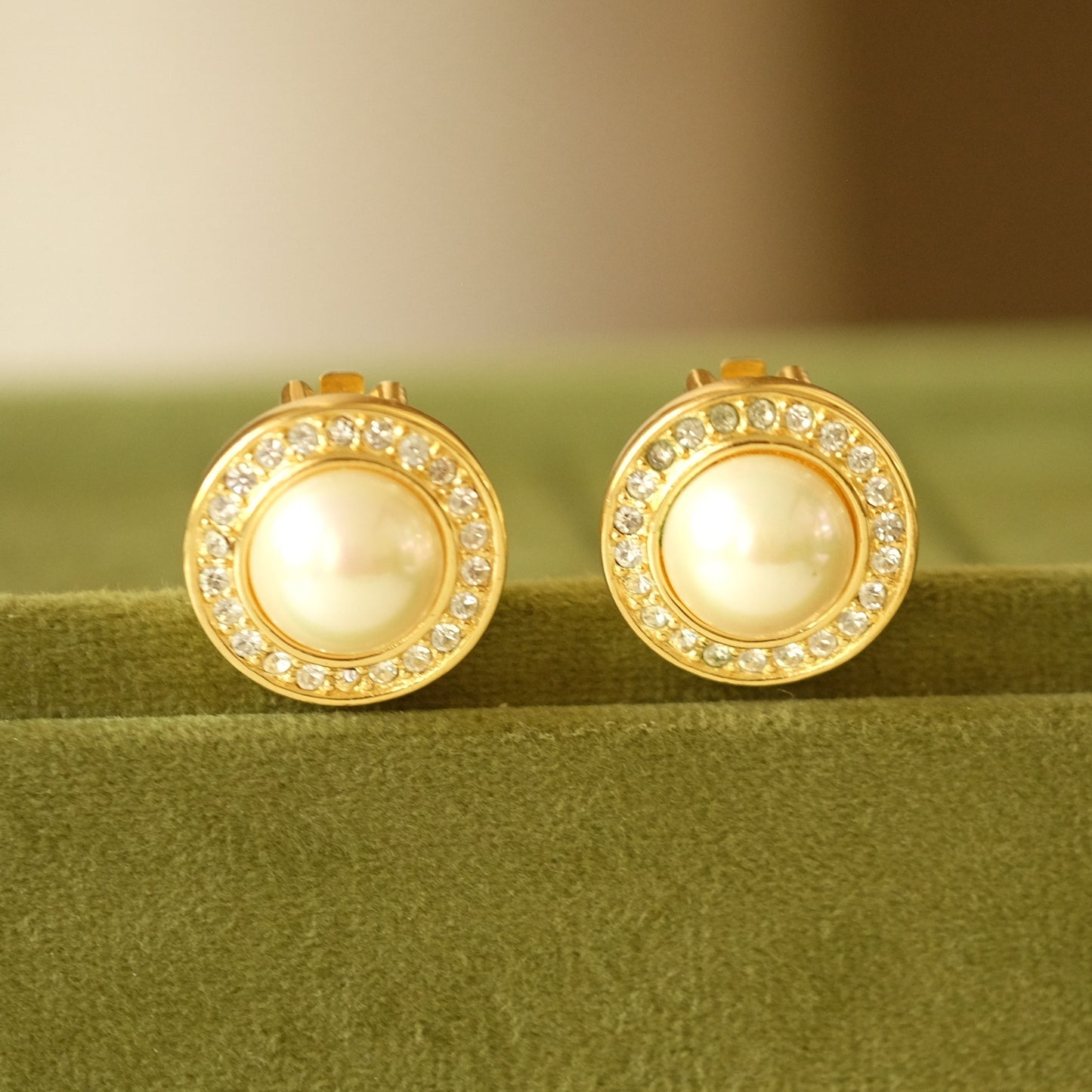 Vintage Christian Dior Mini Pearl Earrings