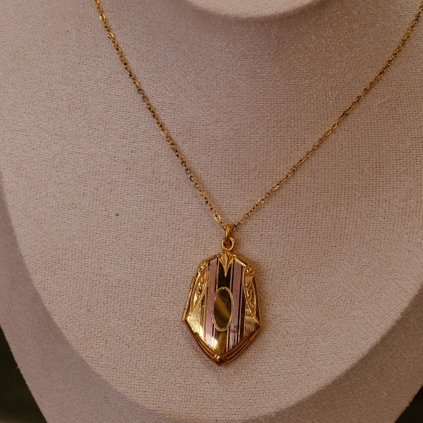 Art deco locket in original box