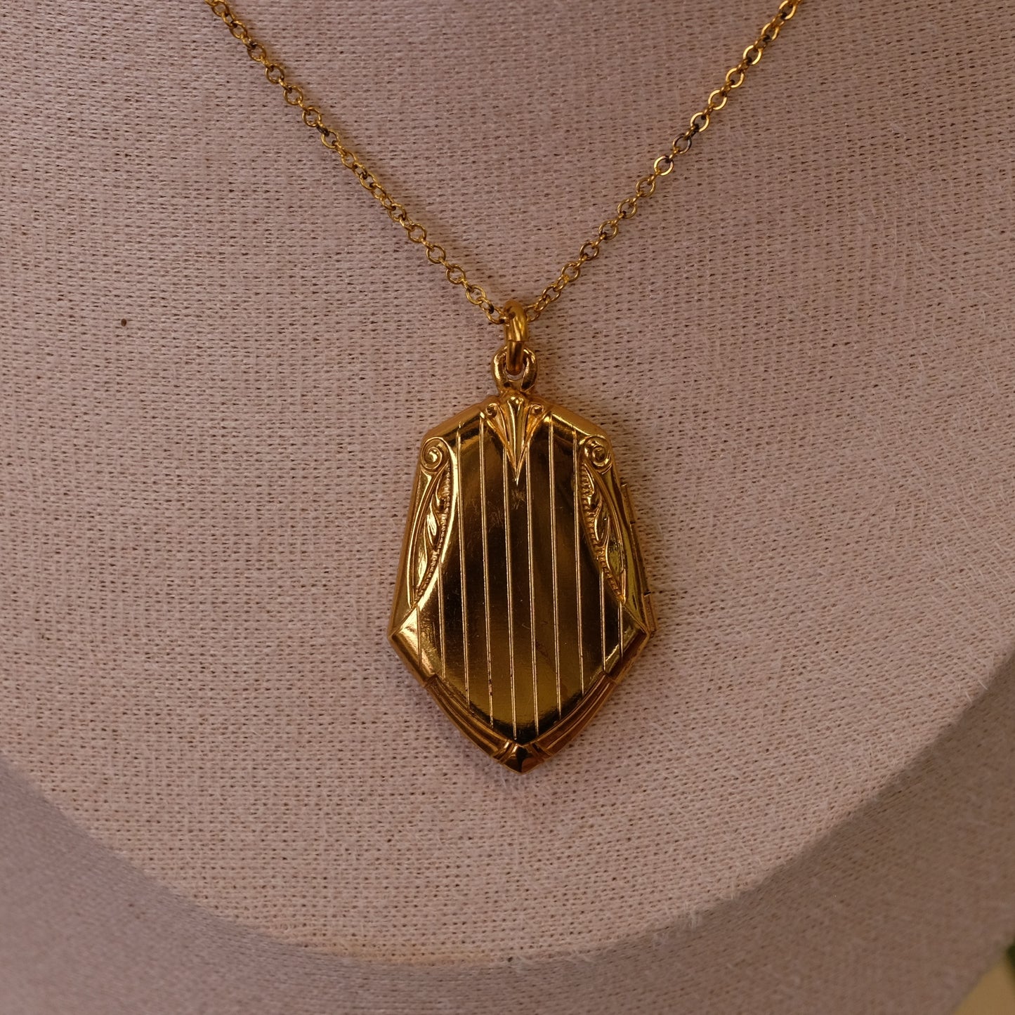 Art deco locket in original box