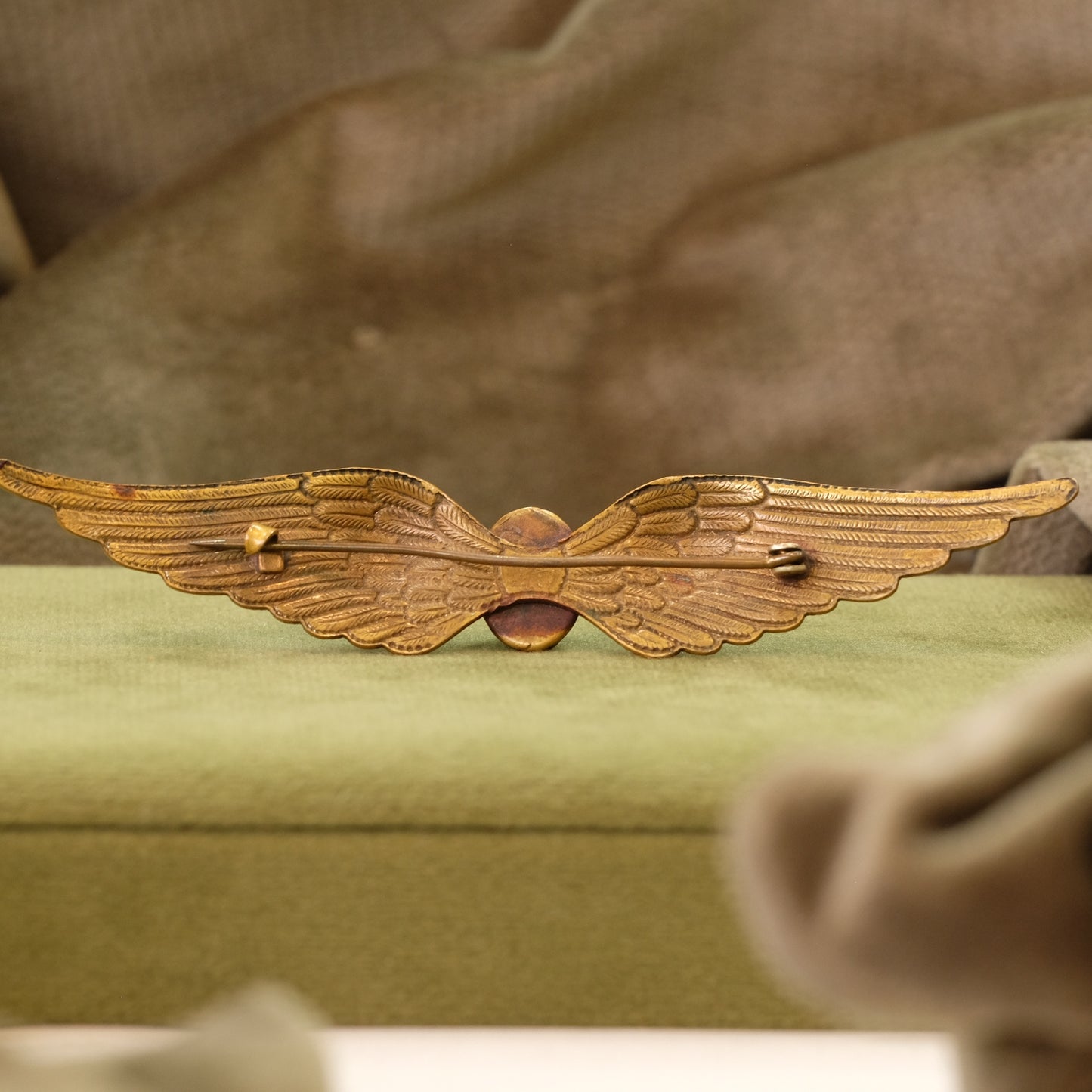 Victorian Wing with green cabochon 1910s