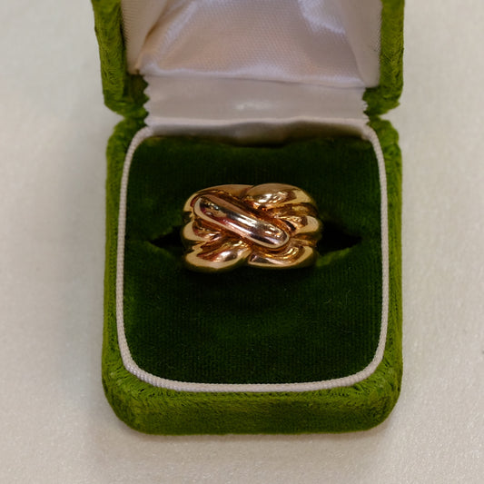 Vintage Gold plated over silver signed Italy Ring