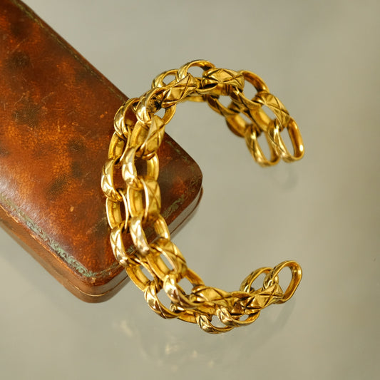 Vintage Chanel Double Chain Cuff 1990s