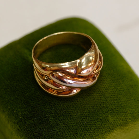 Vintage Gold plated over silver signed Italy Ring