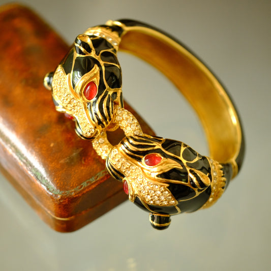Vintage Ciner Black Panter Cuff 1980s