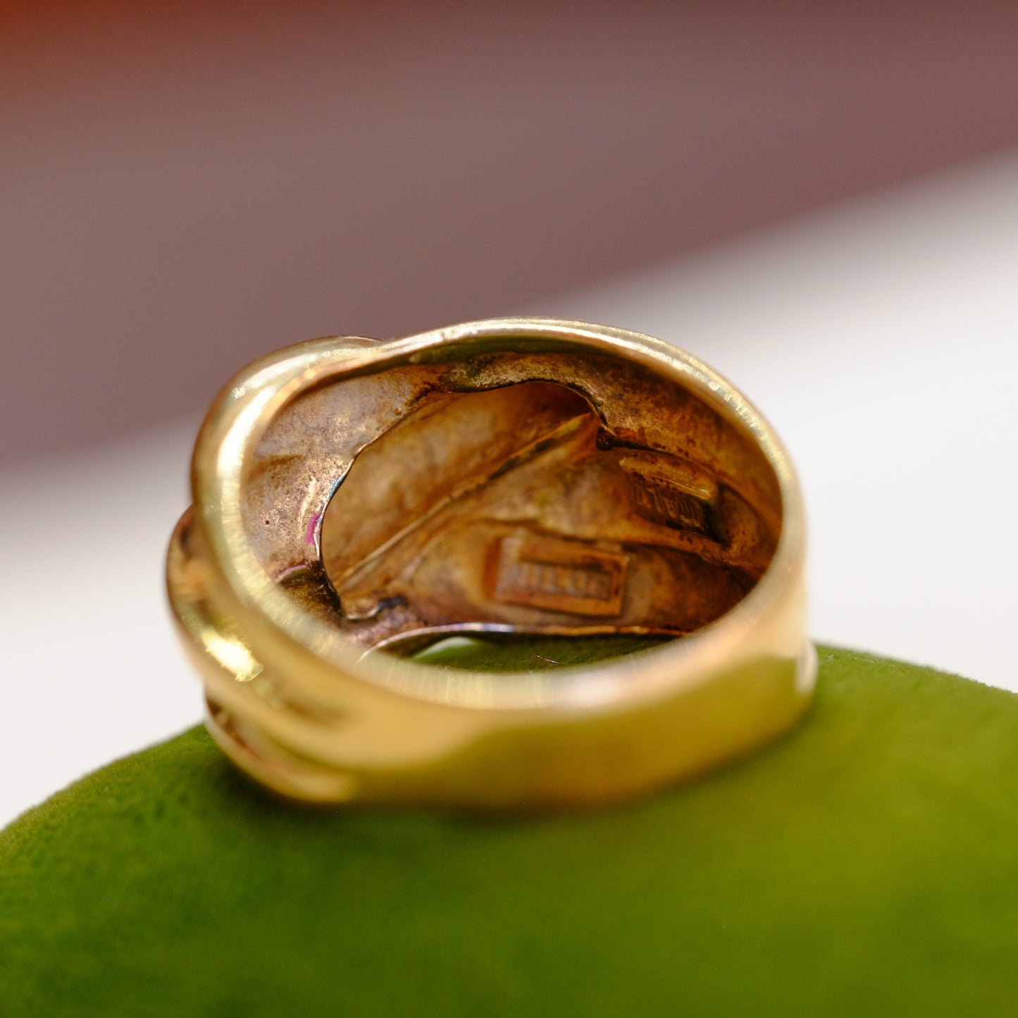 Vintage Gold plated over silver signed Italy Ring