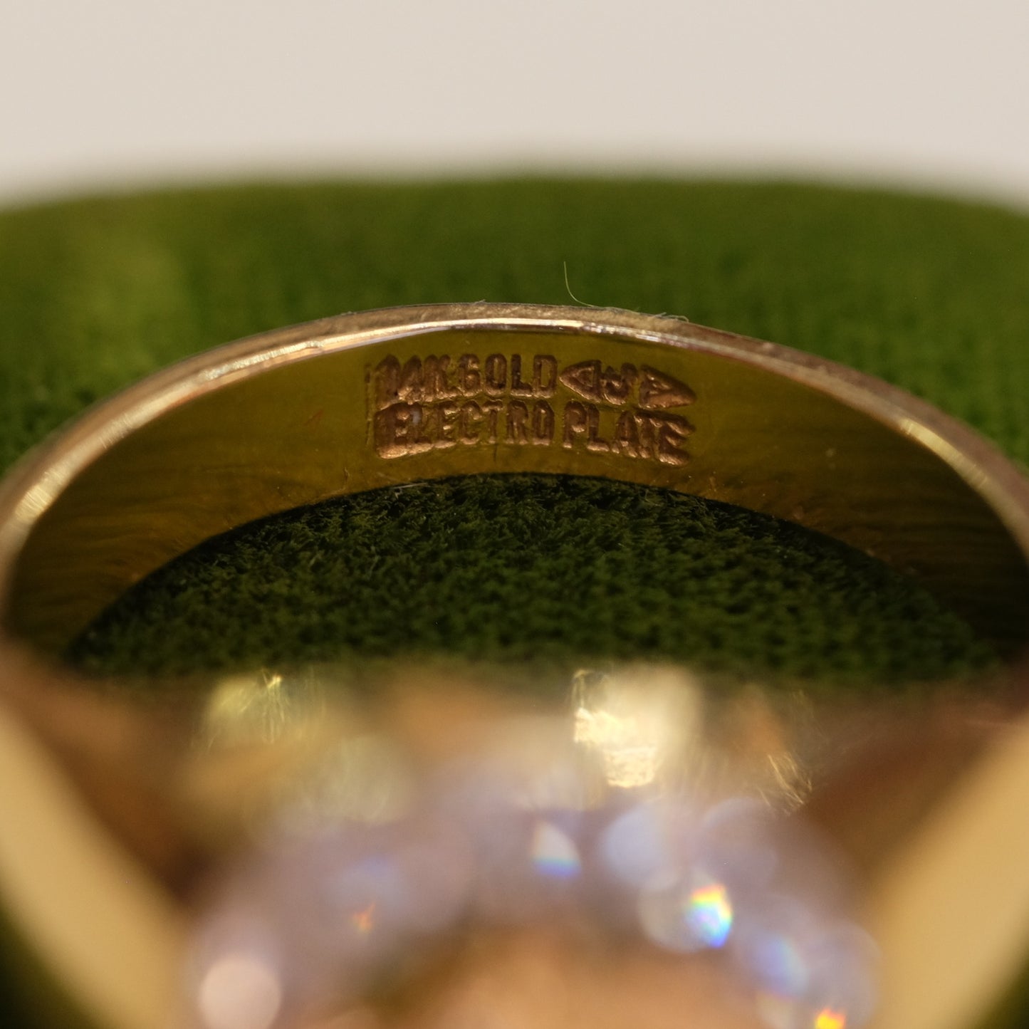 14k Gold Electroplated over Silver Horseshoe Ring