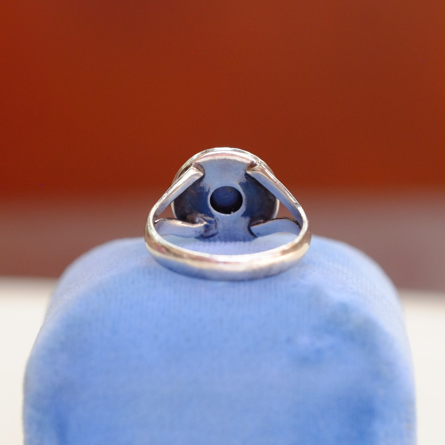 Silver Bezel Black Pearl Ring