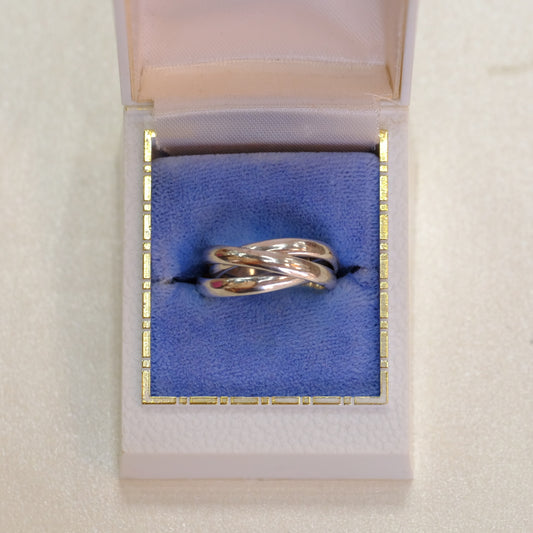 Silver Trinity Ring with Friendship Engraving