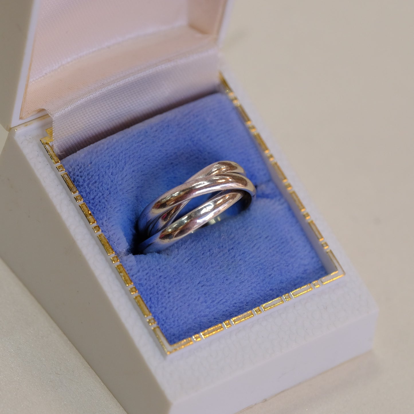 Silver Trinity Ring with Friendship Engraving