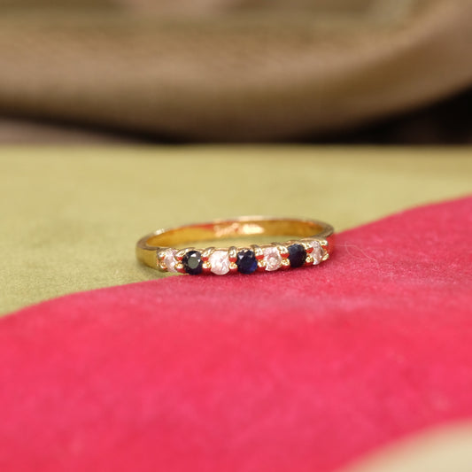 Black and Clear Rhinestone Costume Ring