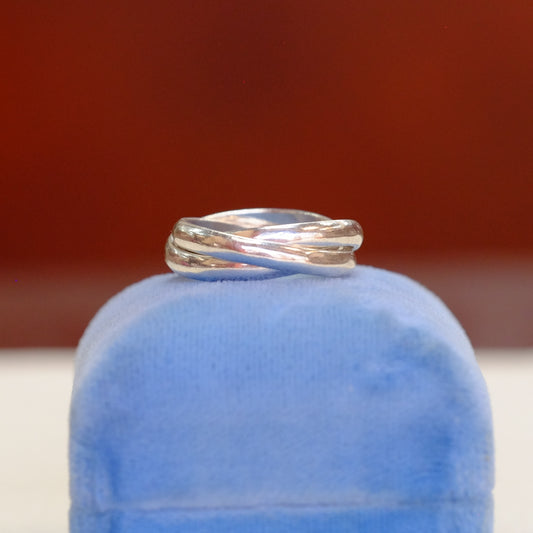 Silver Trinity Ring with Friendship Engraving