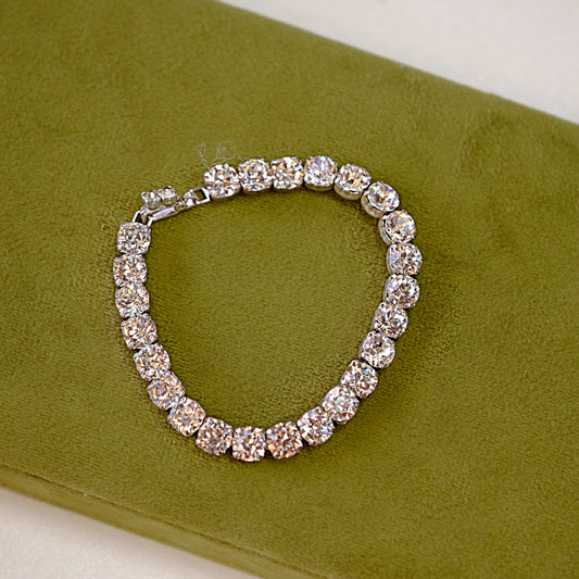Clear Rhinestone Tennis Bracelet