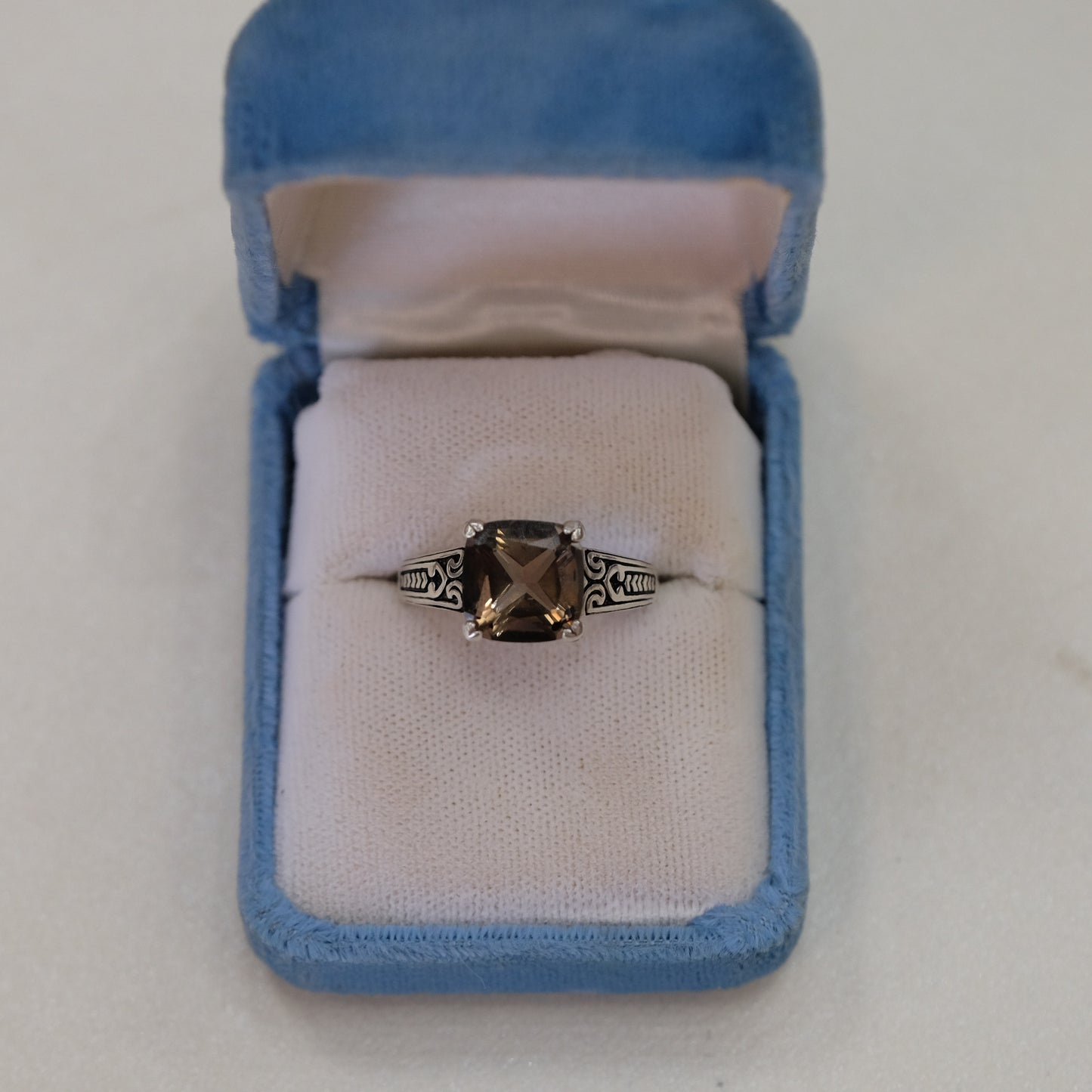 Silver Smokey Quartz Ring