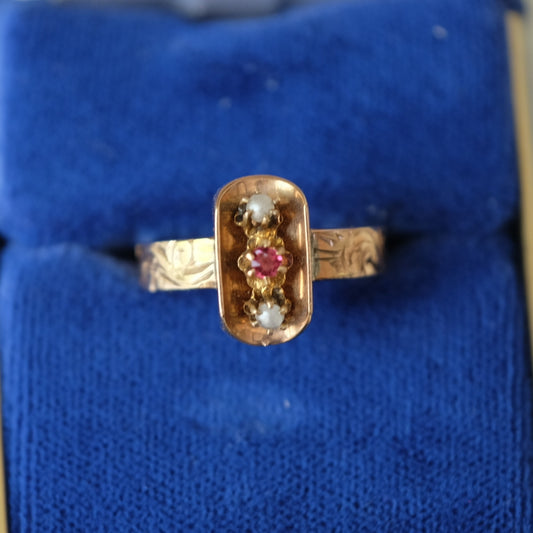 Victorian Rose Gold 14K Gold Ring