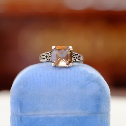 Silver Smokey Quartz Ring