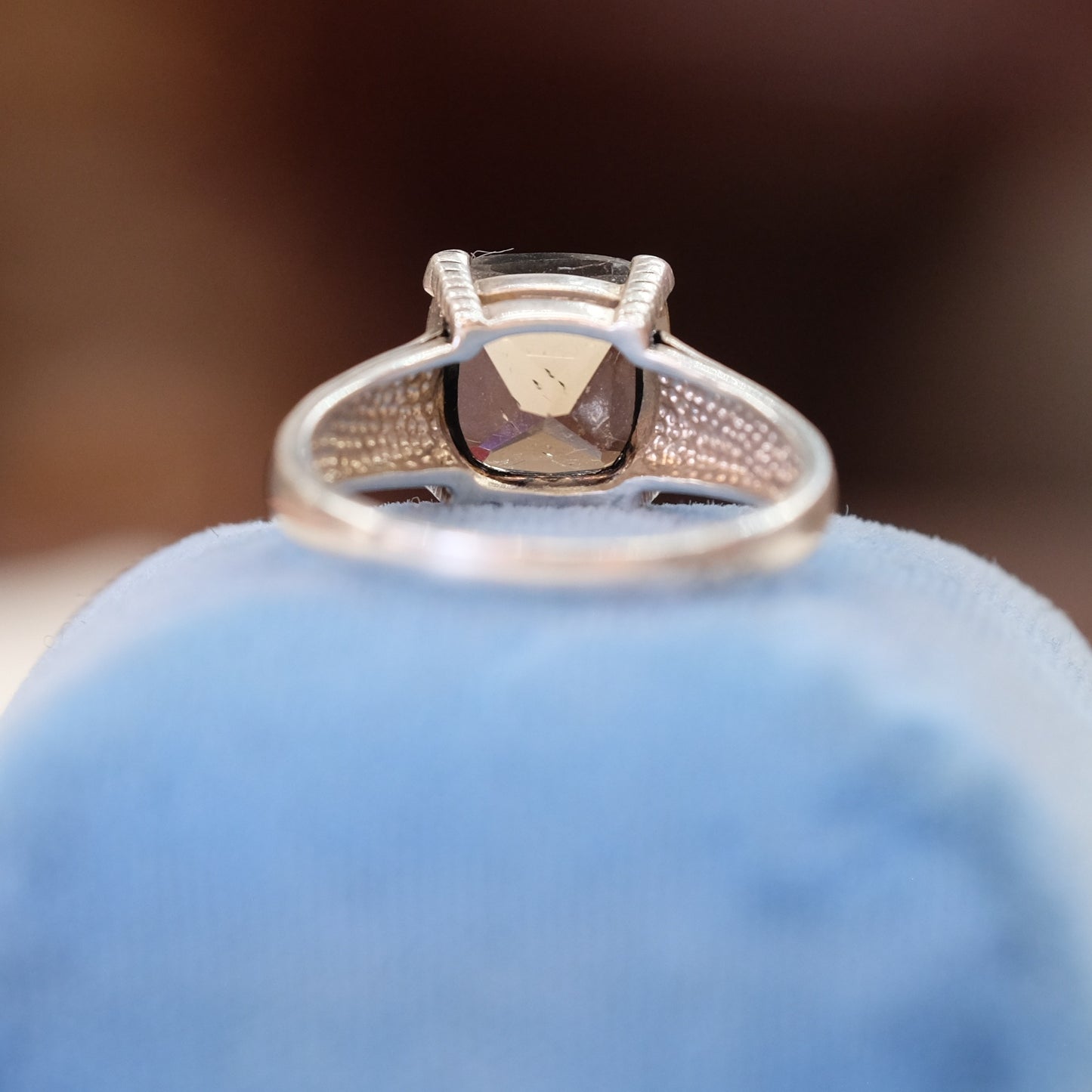 Silver Smokey Quartz Ring