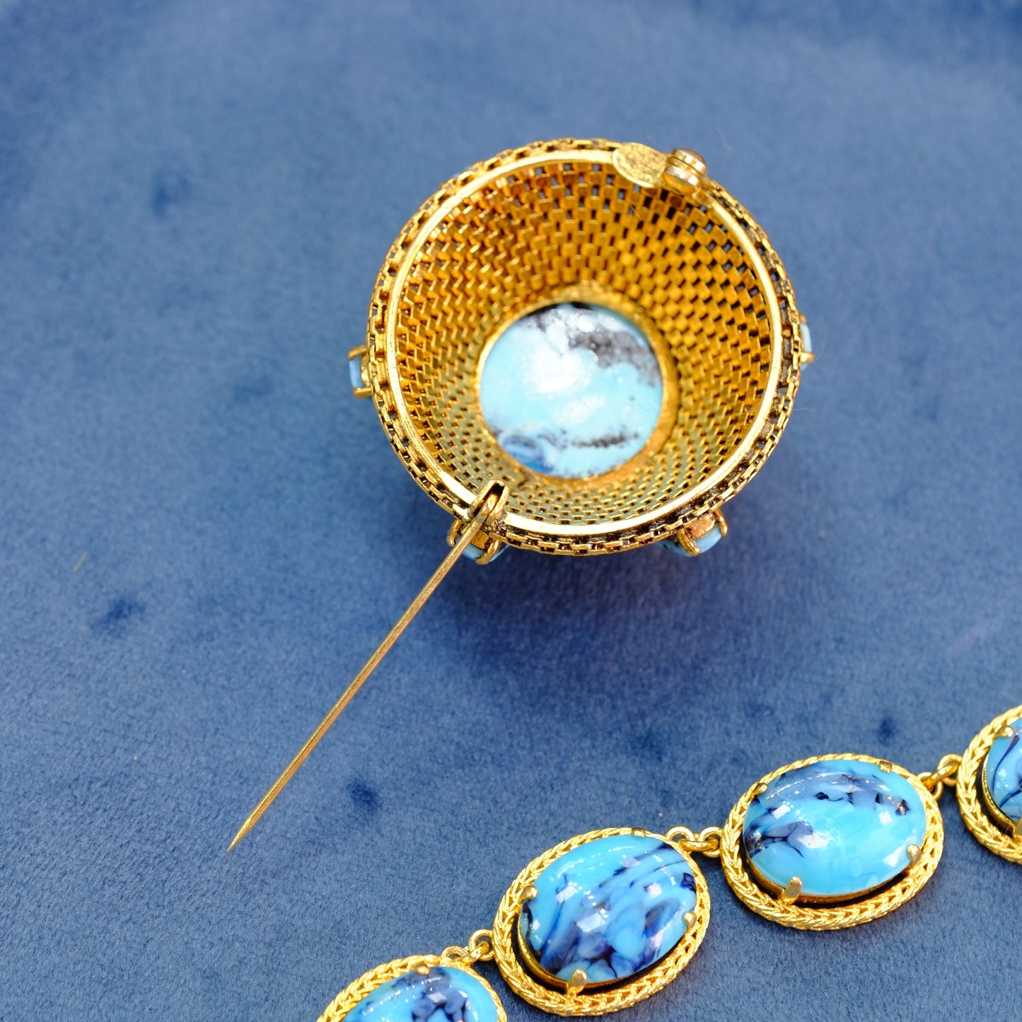 Dior Dome Turquoise Brooch 1960s