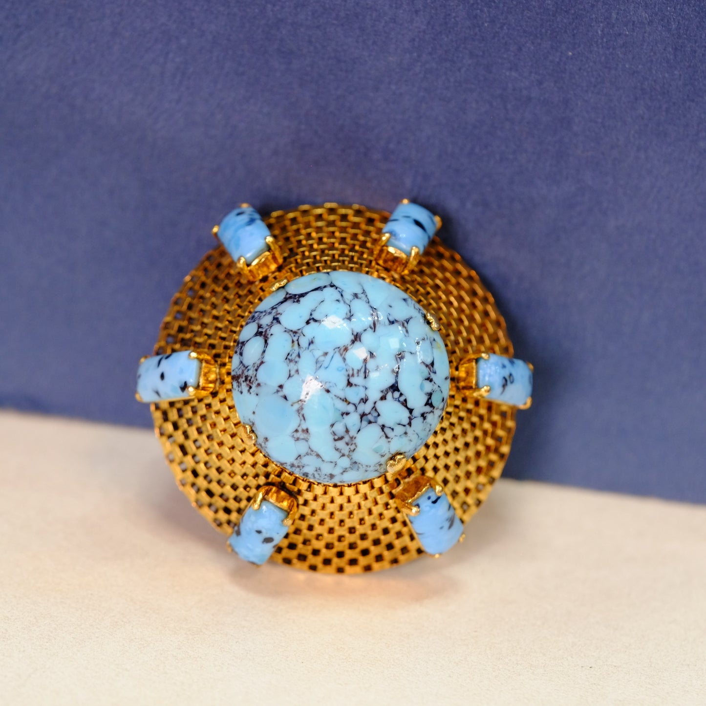 Dior Dome Turquoise Brooch 1960s