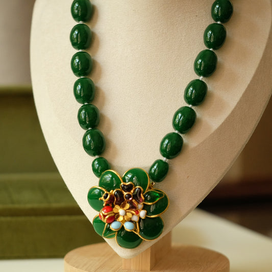 Augustine Paris Gripoix necklace with Flower Pendant