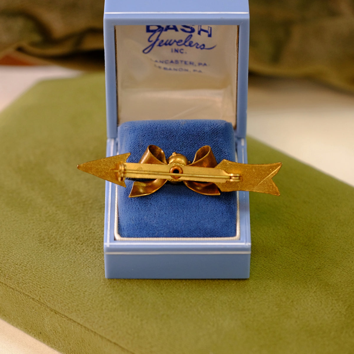 Coro Jeweled Bow and Arrow Pin