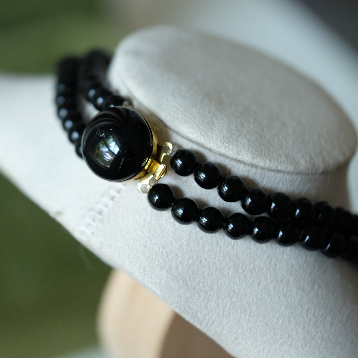 Vintage French Glass Beads Necklace 1960s