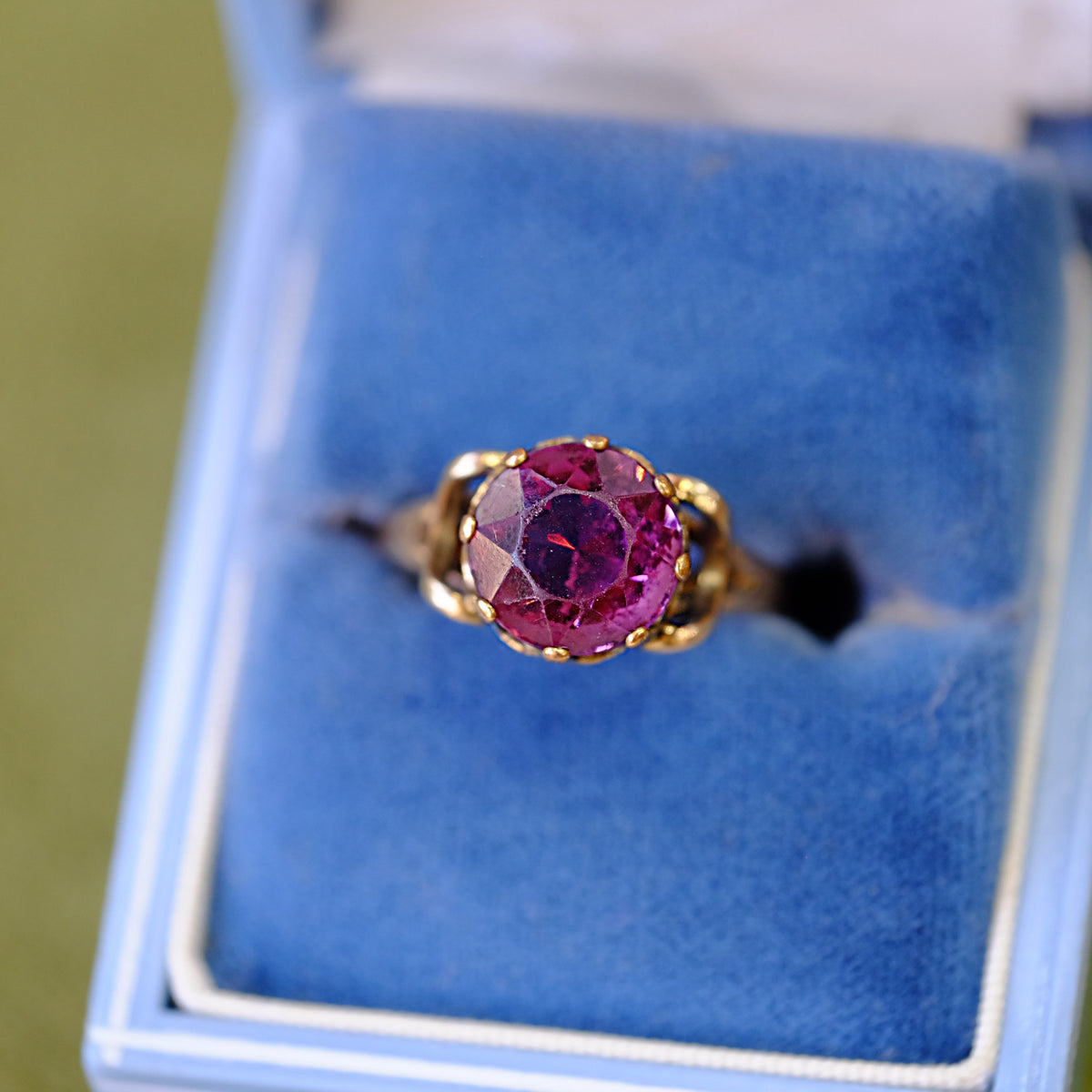 Gold Filled Amethyst Glass Ring