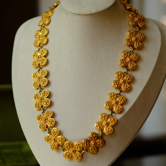 Christian Dior Germany Flower Necklace 1980s