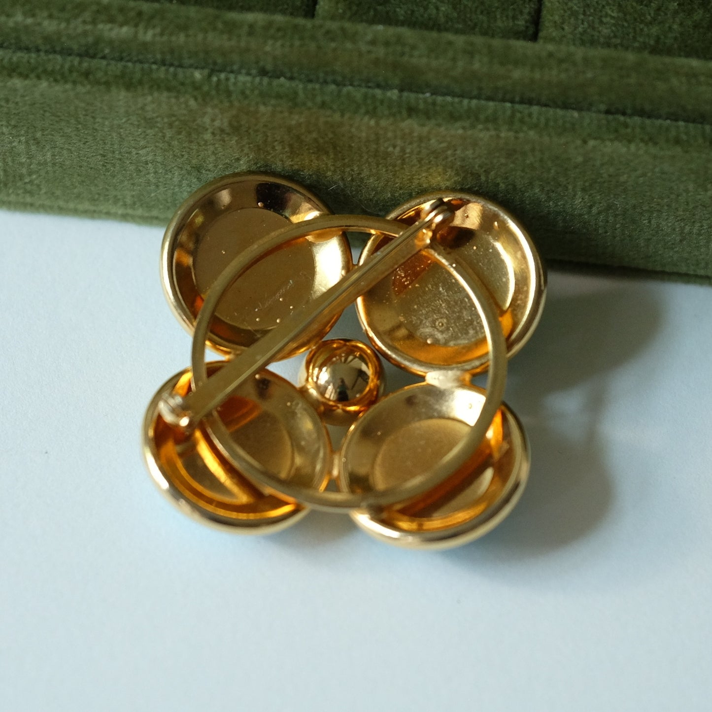 Vintage European Blue Brooch 1960s
