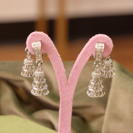 Pennino Double tassel clip on earrings 1950s