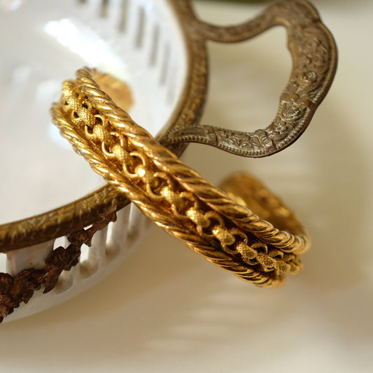 Vintage Cuff Multi Chain Bracelet 1980s