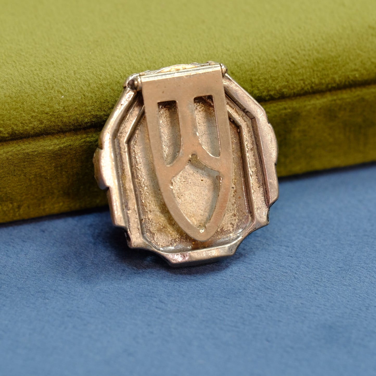 Eisenberg Square Crystal Dress Clip 1940s