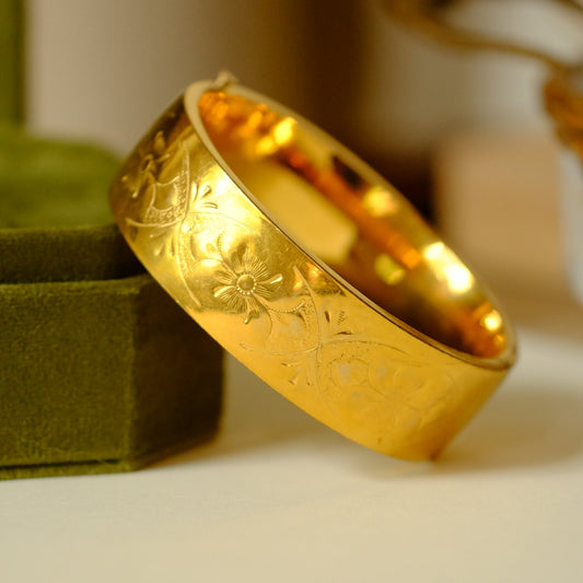 Winard Gold Filled Signed Bangle Bracelet