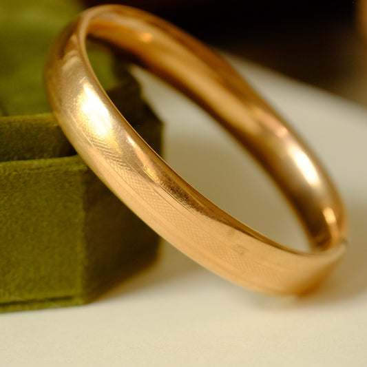 Antique Rose Gold Filled Bangle  1878-1898 signed F+B
