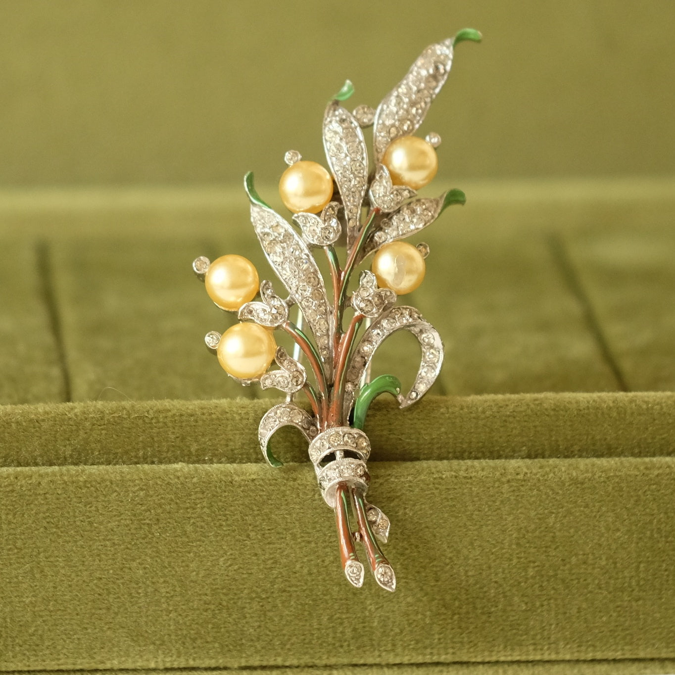 Trifari Alfred Philippe Floral Dress Clip 1940s