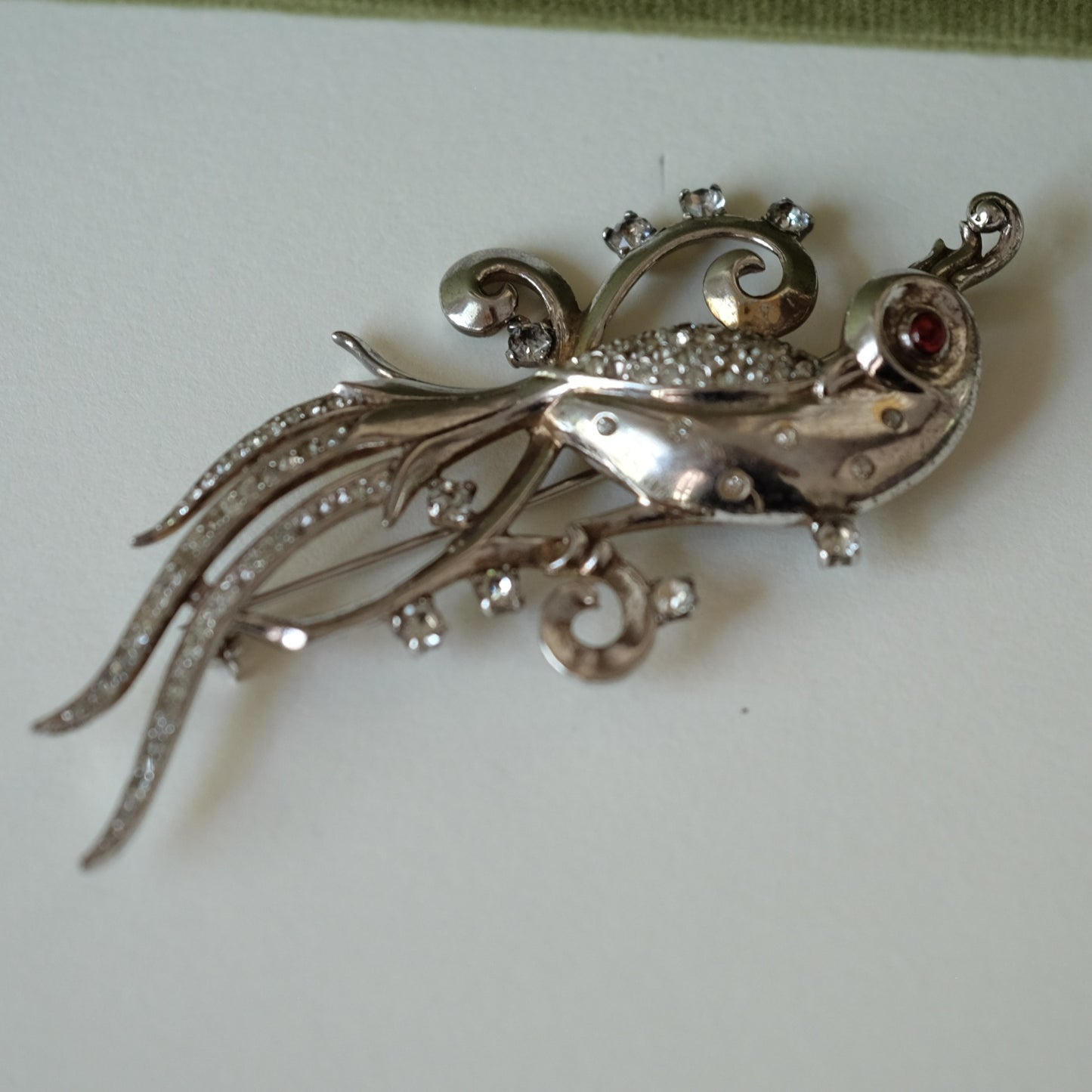 Trifari Sterling Bird of Paradise Brooch 1940s
