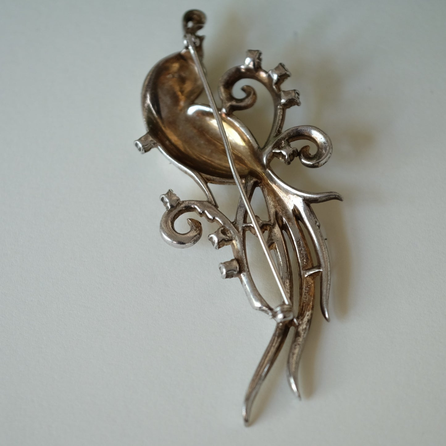 Trifari Sterling Bird of Paradise Brooch 1940s