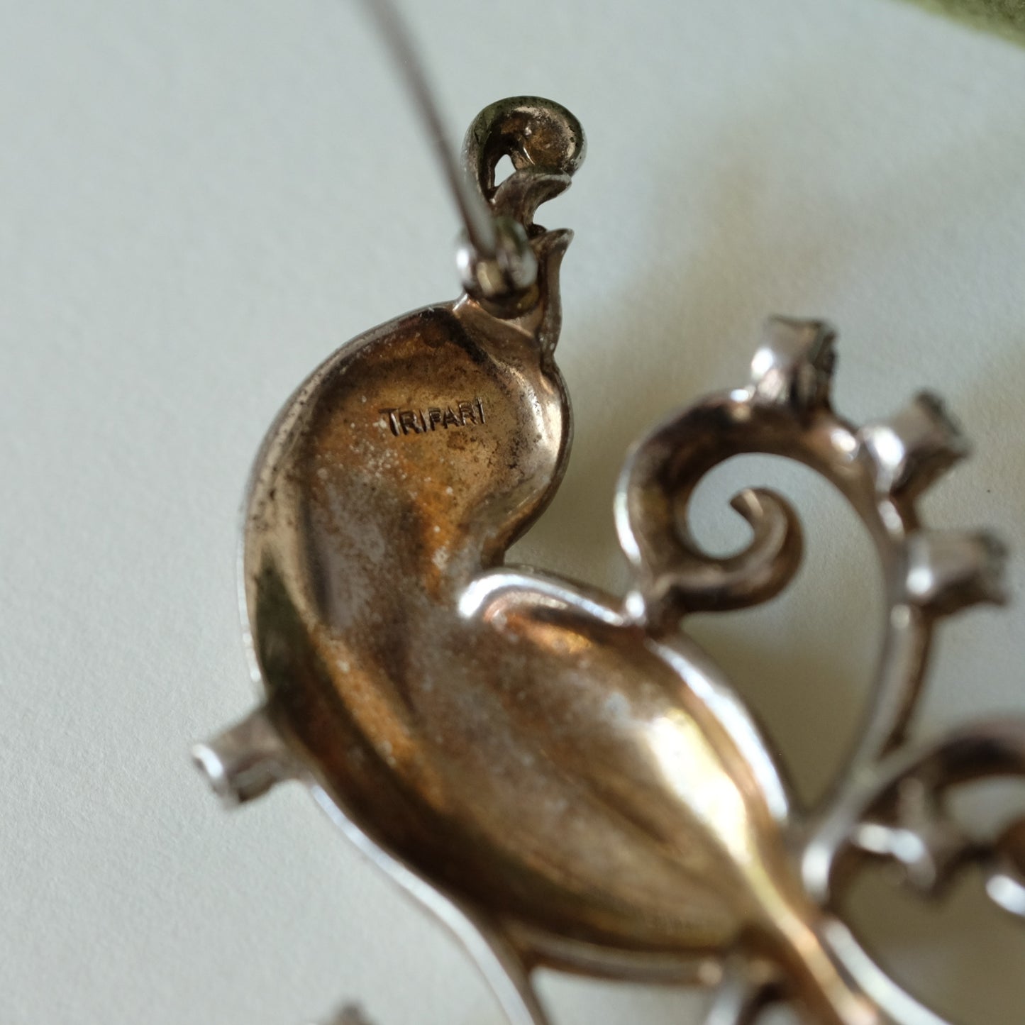 Trifari Sterling Bird of Paradise Brooch 1940s