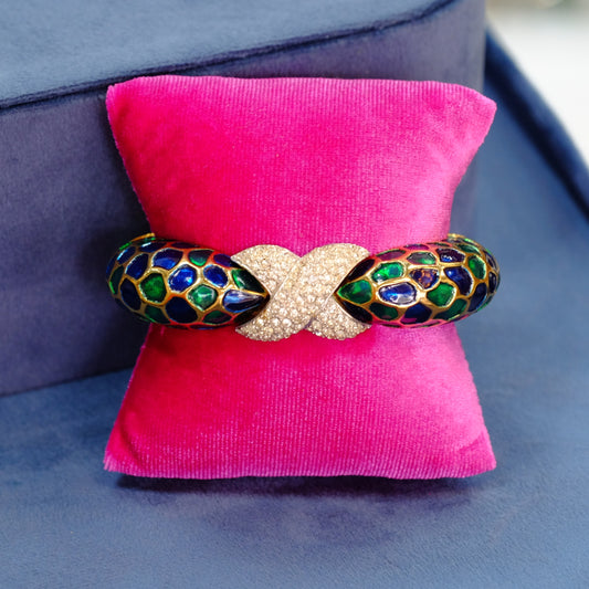 Vintage Jomaz Enamel Bracelet