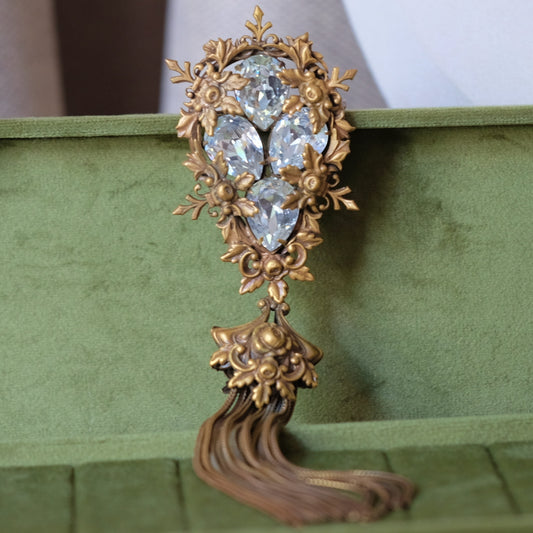 Joseff of Hollywood Statement Tassel Brooch 1940s