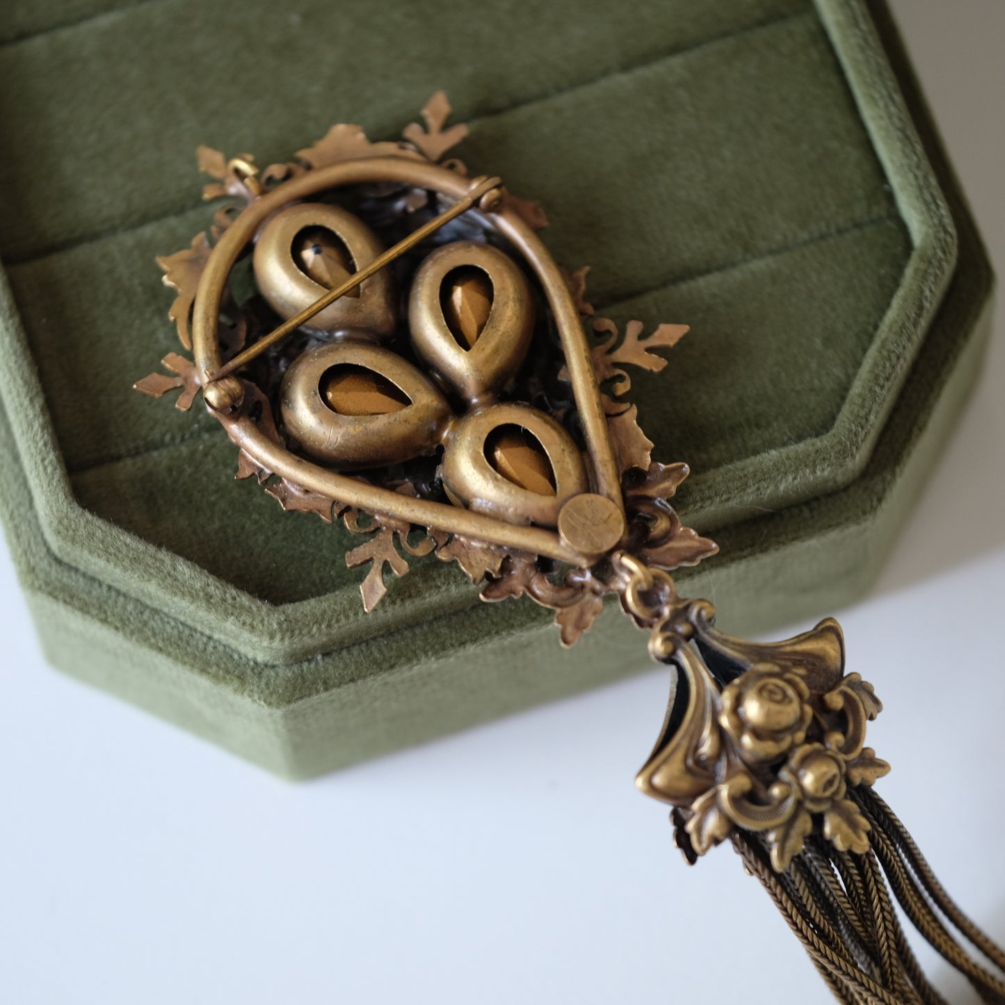 Joseff of Hollywood Statement Tassel Brooch 1940s